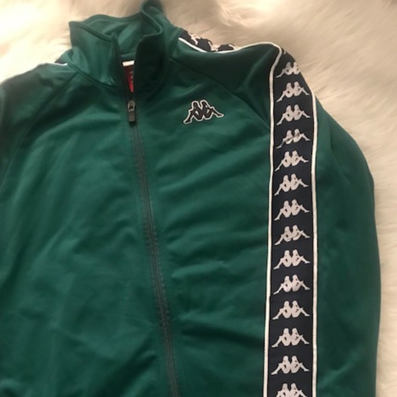 kappa track jacket green